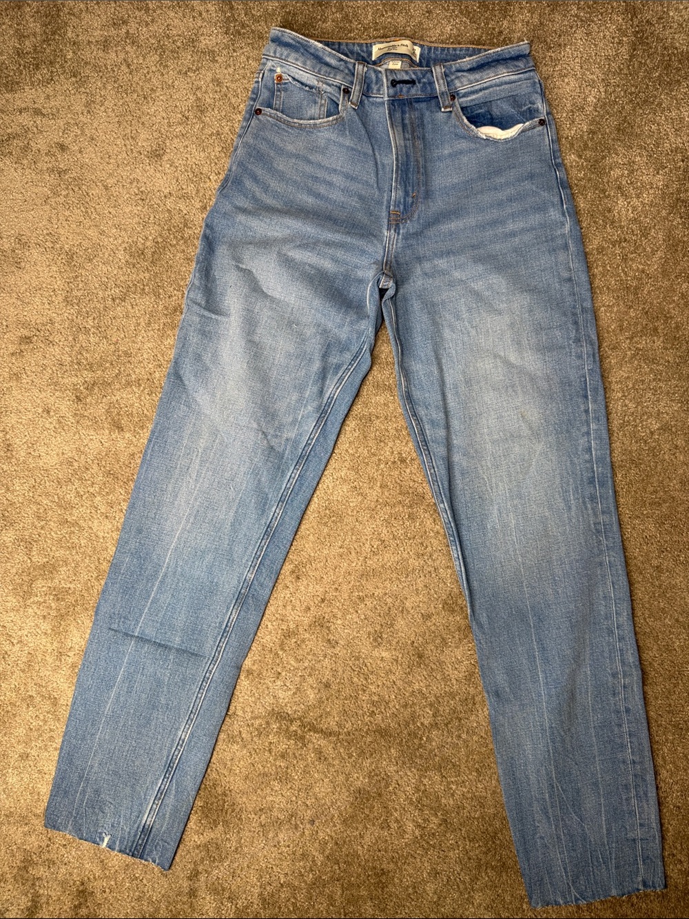 Abercrombie curve love Classic High-Rise Light Blue Women's Jeans